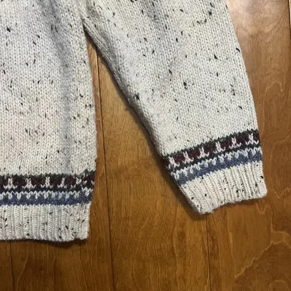 Vintage Croft & Barrow Nordic Fair Isle Wool Blend Sweater M Chunky Knit Cozy - Picture 8 of 8